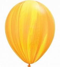 Латексный шар - Агат желтый - 20 см