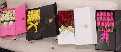 Розы в стильной коробочке La Vieen Rose 5
