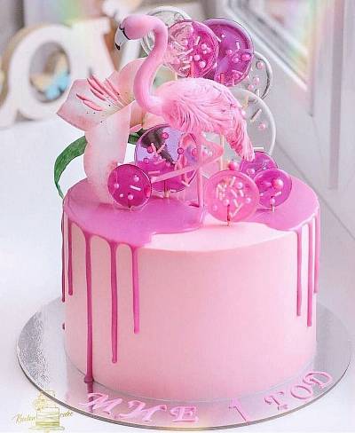 Торт "Розовый фламинго" 1