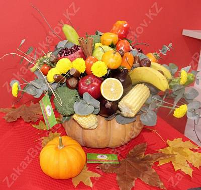 Сезонный фруктово-овощной букет 1